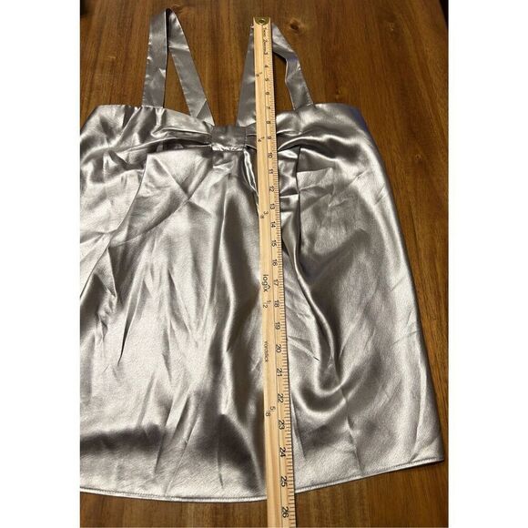 Trina Turk Womens Satin Tank Top Silver Size Small - Picture 7 of 7